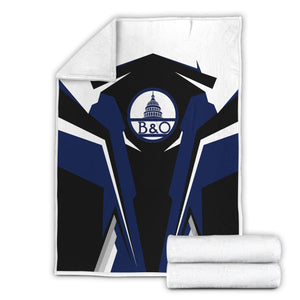 Railspirit Personalized Baltimore and Ohio Railroad Blanket B&O Strong Line Train Blanket Gift Idea For Train Lover