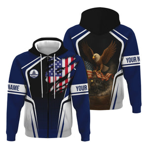 Railspirit Personalized Baltimore and Ohio Railroad Hoodie American Eagle Vintage Train B&O Zip Up Hoodie