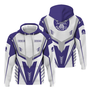 Railspirit Personalized Southern Pacific Railroad Hoodie Workwear-Inspired with Custom Position Train Zip Up Hoodie