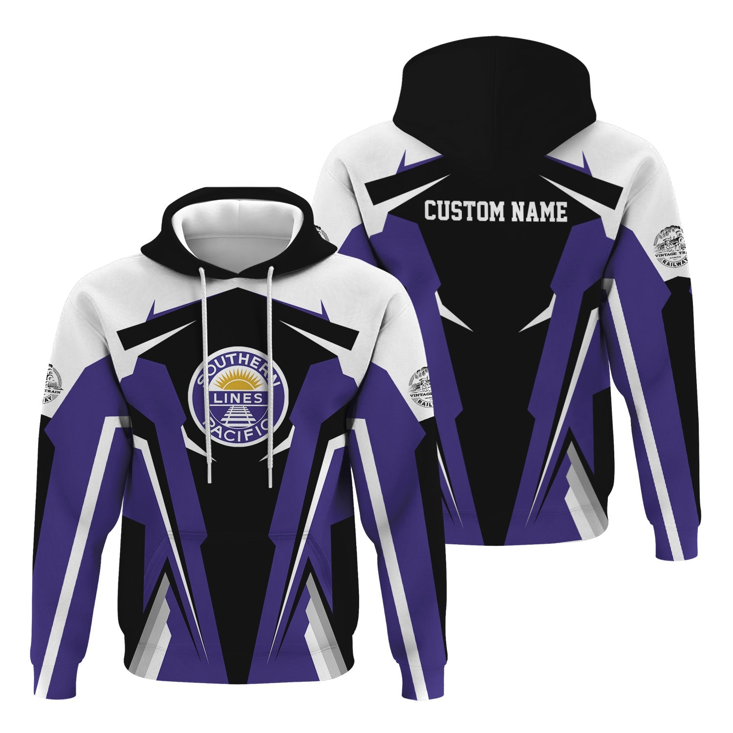 Railspirit Personalized Southern Pacific Railroad Hoodie Strong Line Style Train Hoodie Gift Idea For Train Lover