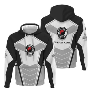 Railspirit Personalized Northern Pacific Railway Hoodie Engine-Inspired Style Train Zip Up Hoodie for Railroad Fanatic