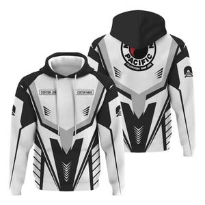 Railspirit Personalized Northern Pacific Railway Hoodie Workwear-Inspired with Custom Position Train Zip Up Hoodie