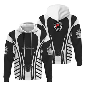 Railspirit Personalized Northern Pacific Railway Hoodie Striped Railroad Style Train Zip Up Hoodie All Over Print