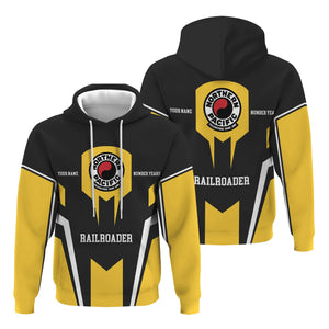 Railspirit Personalized Northern Pacific Railway Hoodie Custom Year Railroader Zip Up Hoodie Gift Idea For Train Lover