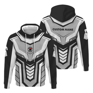 Railspirit Personalized Northern Pacific Railway Hoodie Armor-Inspired Design Train Zip Up Hoodie All Over Print