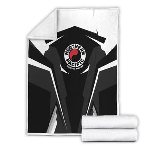 Railspirit Personalized Northern Pacific Railway Blanket Strong Line Train Blanket Gift Idea For Train Lover