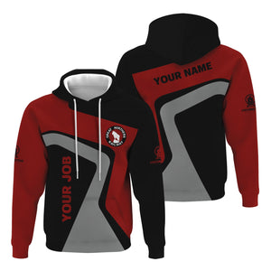 Railspirit Personalized Great Northern Railway Hoodie Unique Design with Custom Job Position GNR Train Zip Up Hoodie