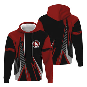 Railspirit Personalized Great Northern Railway Hoodie Lightning-Inspired Railway Style GNR Zip Up Hoodie For Train Lovers