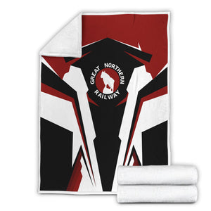 Railspirit Personalized Great Northern Railway Blanket GNR Strong Line Train Blanket Gift Idea For Train Lover