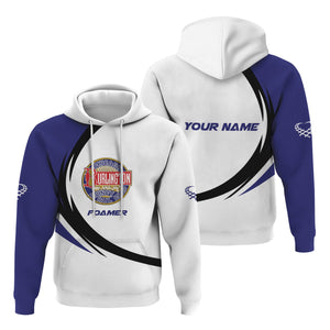 Railspirit Personalized Chicago, Burlington and Quincy Railroad Hoodie Unique Graphic Style Zip Up Hoodie For Train Enthusiasts