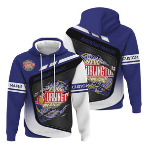 Railspirit Personalized Chicago, Burlington and Quincy Railroad Hoodie Ripped Texture Style Train Zip Up Hoodie For Railroad Fanatic