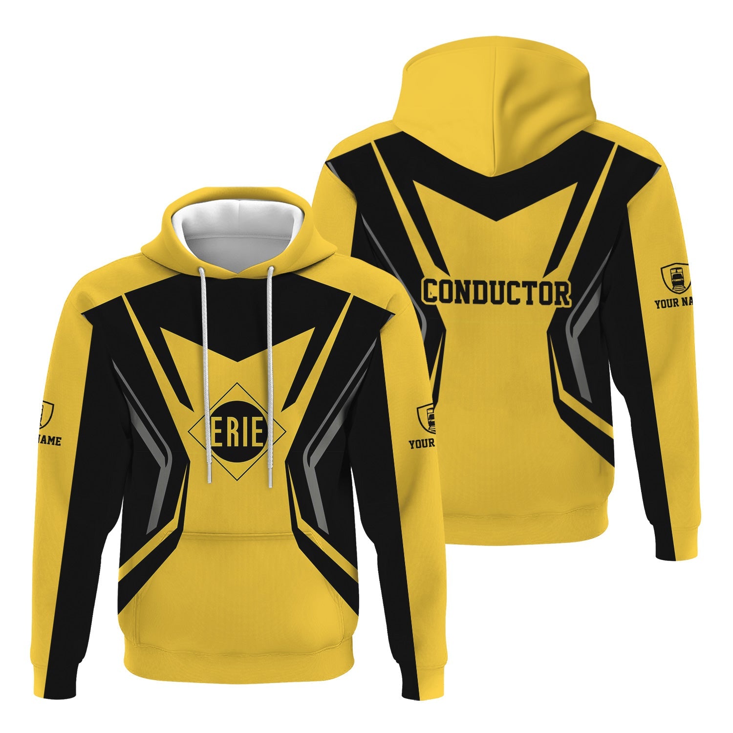 Railspirit Personalized Erie Railroad Hoodie Unique Style with Custom Job Train Zip Up Hoodie