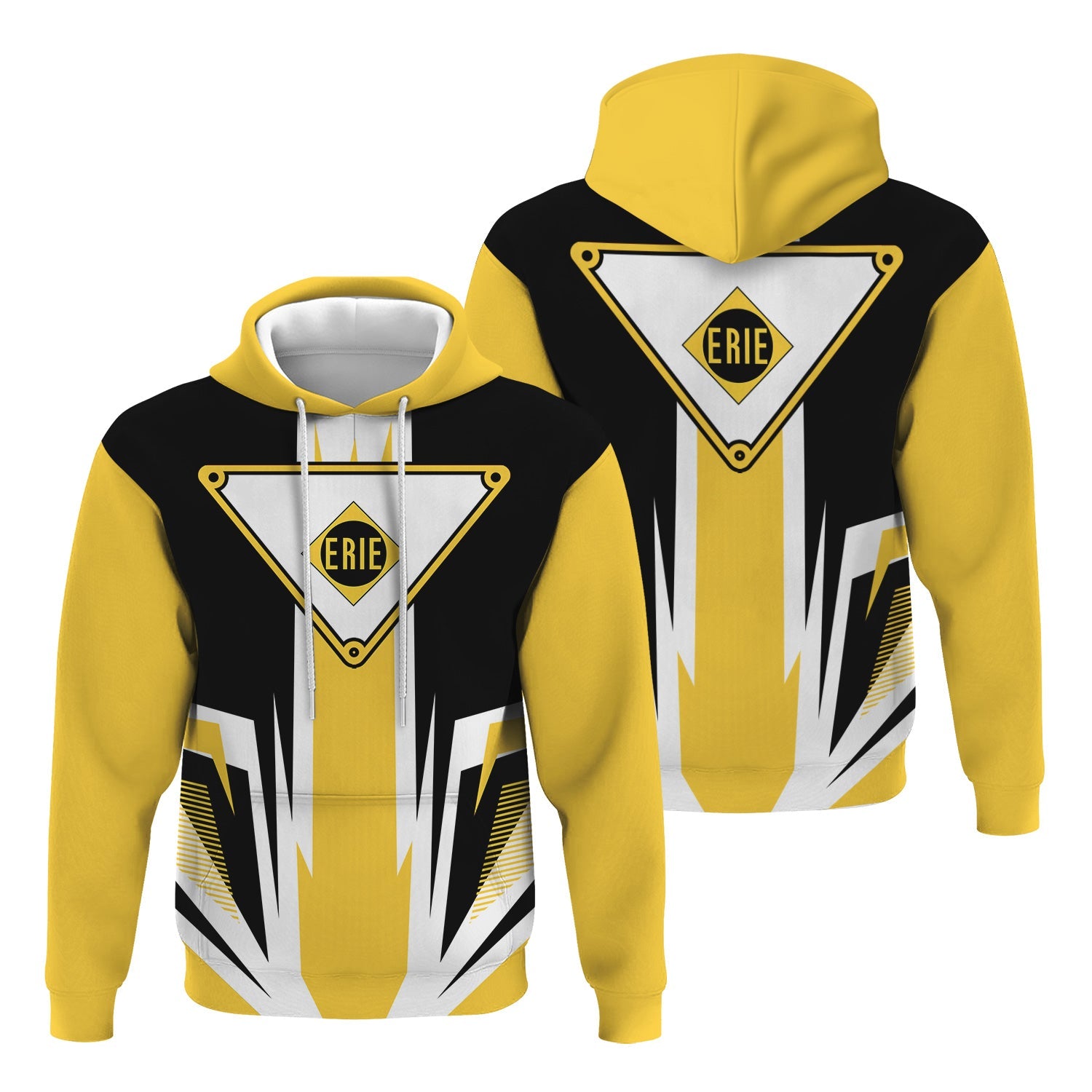 Railspirit Erie Railroad Hoodie Bold Graphic Style All Over Printed Zip Up Hoodie