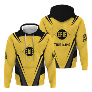 Railspirit Personalized Erie Railroad Hoodie Railway Inspired Apparel Train Zip Up Hoodie For Train Lovers