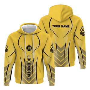 Railspirit Personalized Erie Railroad Hoodie Striking Line Style Train Zip Up Hoodie For Locomotive Lovers