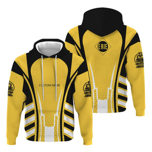 Railspirit Personalized Erie Railroad Hoodie Striped Railroad Style Train Zip Up Hoodie All Over Print