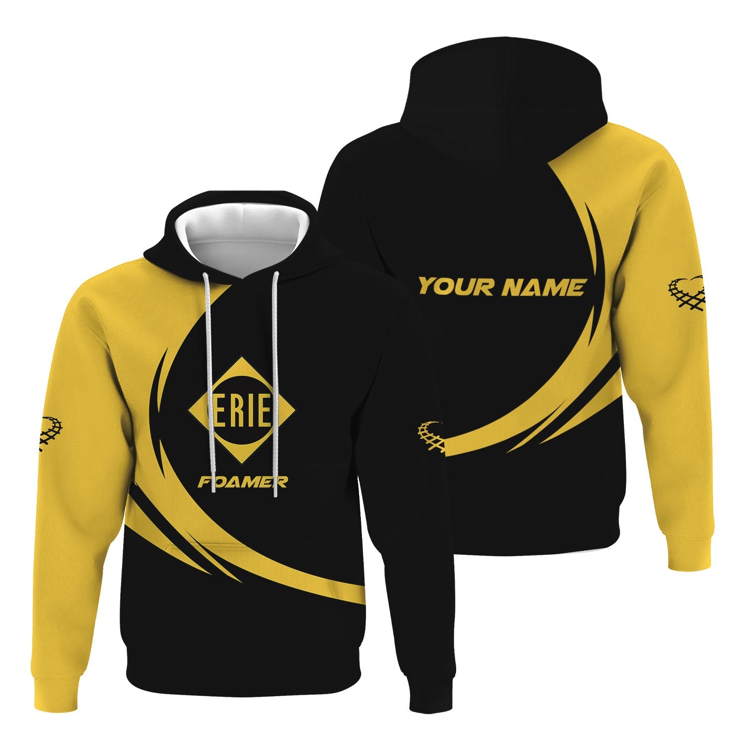 Railspirit Personalized Erie Railroad Hoodie Unique Graphic Style Zip Up Hoodie For Train Enthusiasts