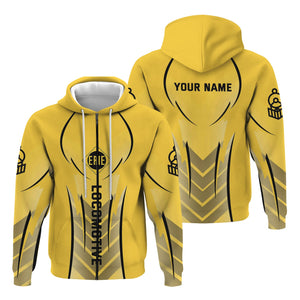 Railspirit Personalized Erie Railroad Hoodie Striking Line Style Train Zip Up Hoodie For Locomotive Lovers