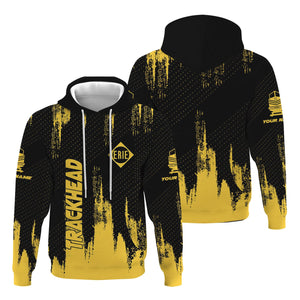 Railspirit Personalized Erie Railroad Hoodie Paint Impact Design Train Zip Up Hoodie for Trackhead