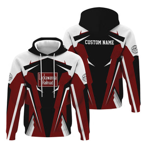 Railspirit Personalized Delaware, Lackawanna and Western Railroad Hoodie Strong Line Style DL&W Train Hoodie Gift Idea For Train Lover