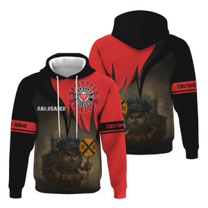 Railspirit Personalized Seaboard Air Line Railroad Hoodie Angry Train Hoodie Gift Idea For Train Lover