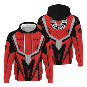 Railspirit Personalized Seaboard Air Line Railroad Hoodie Workwear-Inspired with Custom Position Train Zip Up Hoodie