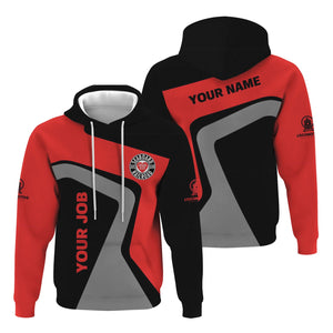 Railspirit Personalized Seaboard Air Line Railroad Hoodie Unique Design with Custom Job Position Train Zip Up Hoodie