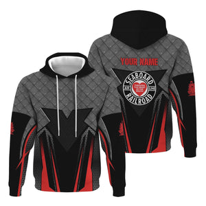 Railspirit Personalized Seaboard Air Line Railroad Hoodie Rugged Steel Vibes Train Zip Up Hoodie All Over Print