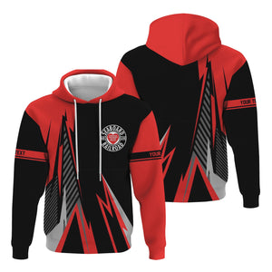 Railspirit Personalized Seaboard Air Line Railroad Hoodie Lightning-Inspired Railway Style Zip Up Hoodie For Train Lovers