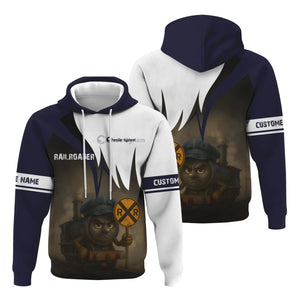 Railspirit Personalized Chessie System Railroad Hoodie Angry Train Hoodie Gift Idea For Train Lover