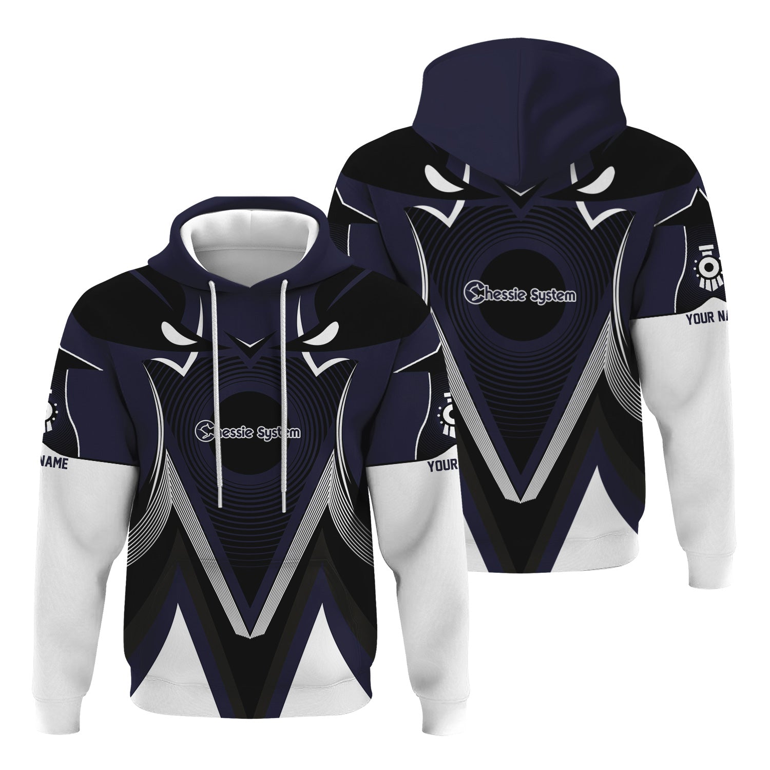 Railspirit Personalized Chessie System Railroad Hoodie Vibrant Graphic Pattern Zip Up Hoodie For Train Enthusiasts