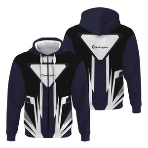 Railspirit Chessie System Railroad Hoodie Bold Graphic Style All Over Printed Zip Up Hoodie