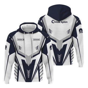 Railspirit Personalized Chessie System Railroad Hoodie Workwear-Inspired with Custom Position Train Zip Up Hoodie