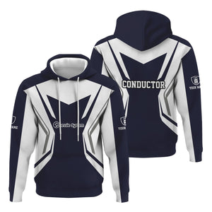 Railspirit Personalized Chessie System Railroad Hoodie Unique Style with Custom Job Train Zip Up Hoodie