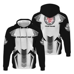 Railspirit Personalized Atlantic Coast Line Railroad Hoodie Standout Style with Custom Position Train Zip Up Hoodie