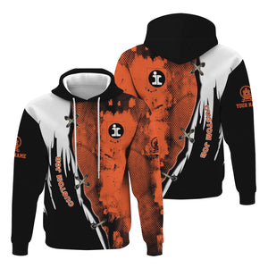 Railspirit Personalized Illinois Central Railroad Hoodie Retro Stitches Design with Custom Position Train Zip Up Hoodie