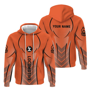 Railspirit Personalized Illinois Central Railroad Hoodie Striking Line Style Train Zip Up Hoodie For Locomotive Lovers