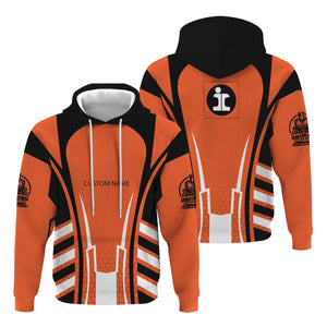 Railspirit Personalized Illinois Central Railroad Hoodie Striped Railroad Style Train Zip Up Hoodie All Over Print