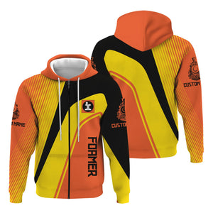 Railspirit Personalized Illinois Central Railroad Hoodie Vibrant Striking Style Zip Up Hoodie For Rail Enthusiasts