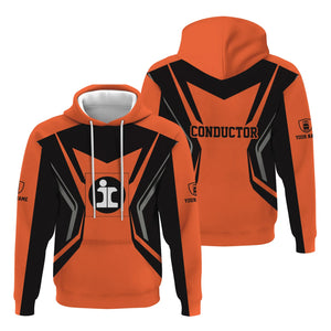 Railspirit Personalized Illinois Central Railroad Hoodie Unique Style with Custom Job Train Zip Up Hoodie