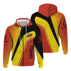 Railspirit Personalized Chicago and North Western Railway Hoodie Vibrant Striking Style Zip Up Hoodie For Rail Enthusiasts