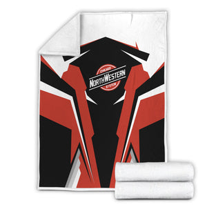 Railspirit Personalized Chicago and North Western Railway Blanket Strong Line Train Blanket Gift Idea For Train Lover