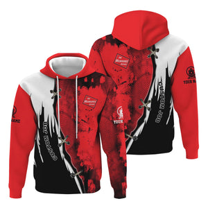 Railspirit Personalized Chicago, Milwaukee, St.Paul and Pacific Railroad Hoodie Retro Stitches Custom Position Milwaukee Road Train Zip Up Hoodie