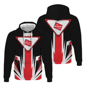 Railspirit Chicago, Milwaukee, St. Paul and Pacific Railroad Hoodie Bold Graphic Style Milwaukee Road All Over Printed Zip Up Hoodie