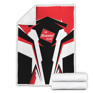 Railspirit Personalized Chicago, Milwaukee, St. Paul and Pacific Railroad Blanket Milwaukee Road Strong Line Train Blanket Gift Idea For Train Lover