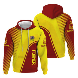 Railspirit Personalized Denver and Rio Grande Western Railroad Hoodie Vibrant Striking Style Zip Up Hoodie For Rail Enthusiasts