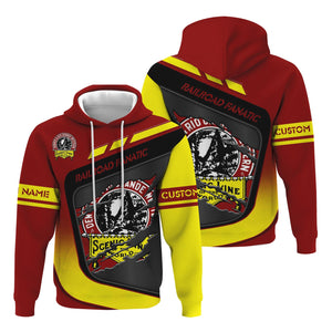 Railspirit Personalized Denver and Rio Grande Western Railroad Hoodie Ripped Texture Style Train Zip Up Hoodie For Railroad Fanatic