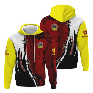 Railspirit Personalized Denver and Rio Grande Western Railroad Hoodie Retro Stitches Design with Custom Position Train Zip Up Hoodie