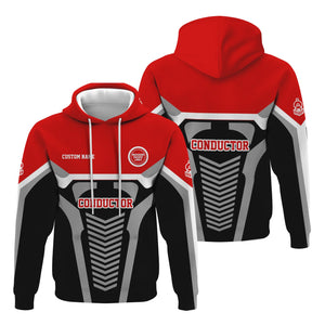 Railspirit Personalized Missouri Pacific Railroad Hoodie Track-Inspired with Custom Job Position Train Zip Up Hoodie