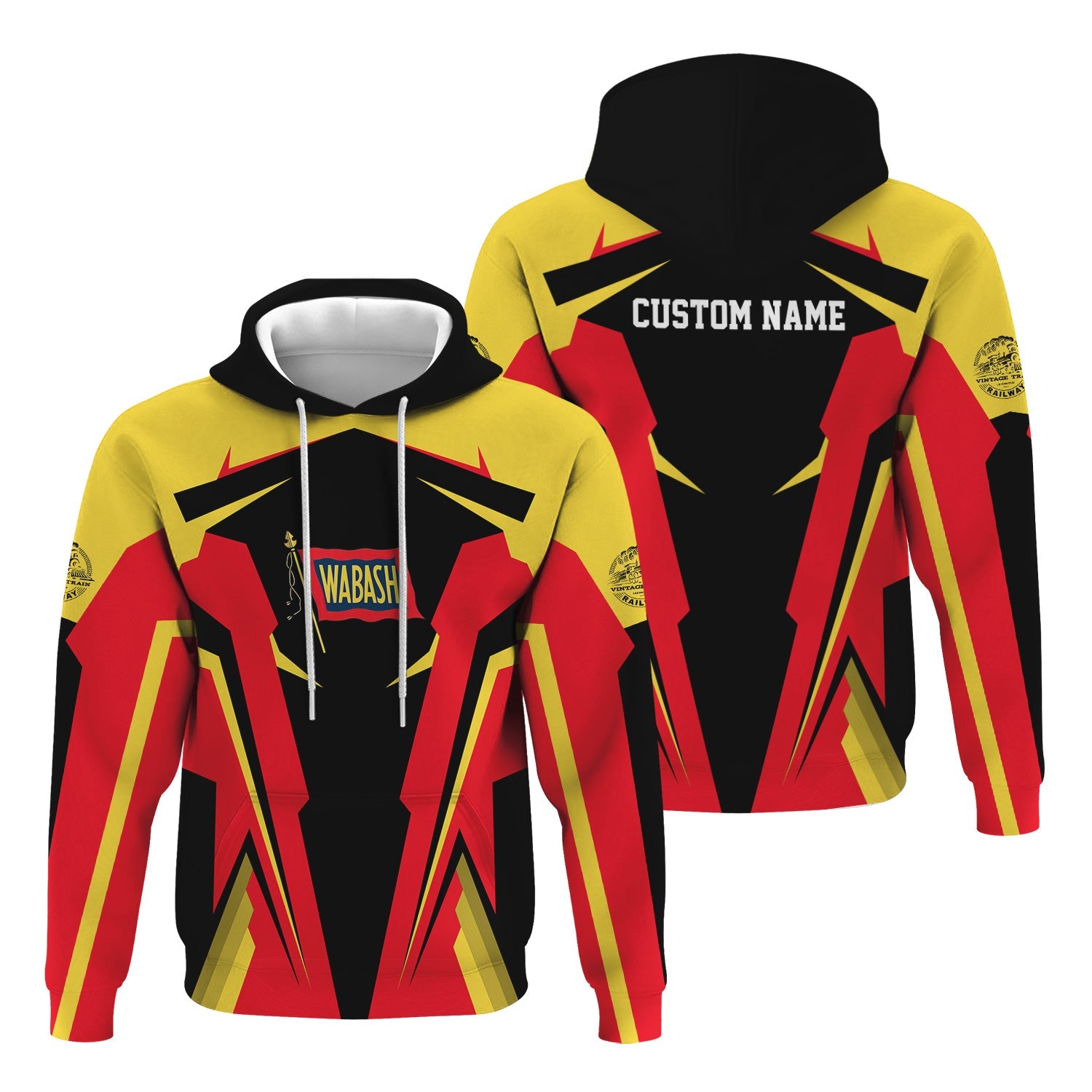 Railspirit Personalized Wabash Railroad Hoodie Strong Line Style Train Hoodie Gift Idea For Train Lover